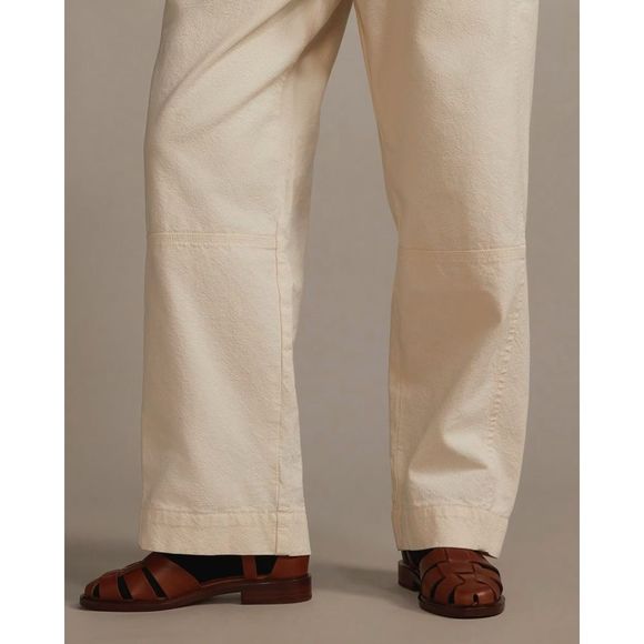 Everlane The Canvas Organic Cotton Pull-On Pant Wide Leg Bone Size S NWT - Picture 5 of 13